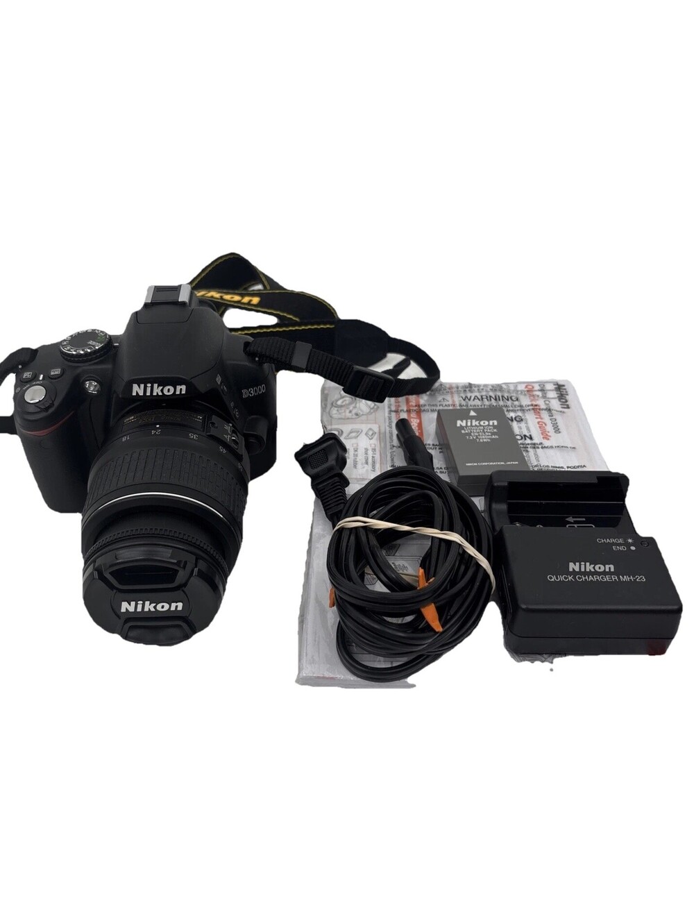 Nikon D3000 Digital SLR Camera 18-55mm Lens With Charger & SD Card Tested